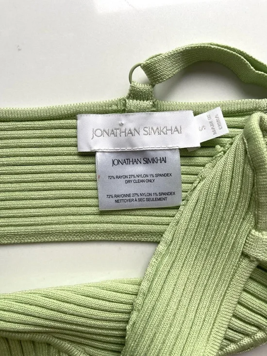 Jonathan Simkhai Linden Compact Rib Bra Top small - Picture 4 of 4